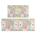 thumbnail image 1 of Pioneer Flower Floral Print Pattern Kitchen Rugs Sets Of 2, Anti Fatigue Non Slip Washable Floor Mats for Kitchen Sink Laundry, 17X30 Inch + 17X47 Inch, 1 of 6