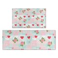 thumbnail image 1 of Pioneer Flower Floral Print Pattern Kitchen Rugs Sets Of 2, Anti Fatigue Non Slip Washable Floor Mats for Kitchen Sink Laundry, 17X30 Inch + 17X47 Inch, 1 of 6