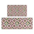 thumbnail image 1 of Pioneer Flower Floral Print Pattern Kitchen Rugs Sets Of 2, Anti Fatigue Non Slip Washable Floor Mats for Kitchen Sink Laundry, 17X30 Inch + 17X47 Inch, 1 of 6