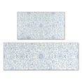 thumbnail image 1 of Pioneer Flower Floral Print Pattern Kitchen Rugs Sets Of 2, Anti Fatigue Non Slip Washable Floor Mats for Kitchen Sink Laundry, 17X30 Inch + 17X47 Inch, 1 of 6