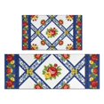 thumbnail image 1 of Pioneer Flower Floral Print Pattern Kitchen Rugs Sets Of 2, Anti Fatigue Non Slip Washable Floor Mats for Kitchen Sink Laundry, 17X30 Inch + 17X47 Inch, 1 of 6