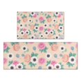 thumbnail image 1 of Pioneer Flower Floral Print Pattern Kitchen Rugs Sets Of 2, Anti Fatigue Non Slip Washable Floor Mats for Kitchen Sink Laundry, 17X30 Inch + 17X47 Inch, 1 of 6