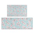 thumbnail image 1 of Pioneer Flower Floral Print Pattern Kitchen Rugs Sets Of 2, Anti Fatigue Non Slip Washable Floor Mats for Kitchen Sink Laundry, 17X30 Inch + 17X47 Inch, 1 of 6