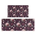 thumbnail image 1 of Pioneer Flower Floral Print Pattern Kitchen Rugs Sets Of 2, Anti Fatigue Non Slip Washable Floor Mats for Kitchen Sink Laundry, 17X30 Inch + 17X47 Inch, 1 of 6