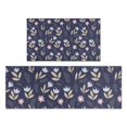 thumbnail image 1 of Pioneer Flower Floral Print Pattern Kitchen Rugs Sets Of 2, Anti Fatigue Non Slip Washable Floor Mats for Kitchen Sink Laundry, 17X30 Inch + 17X47 Inch, 1 of 6