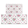 thumbnail image 1 of Pioneer Flower Floral Print Pattern Kitchen Rugs Sets Of 2, Anti Fatigue Non Slip Washable Floor Mats for Kitchen Sink Laundry, 17X30 Inch + 17X47 Inch, 1 of 6
