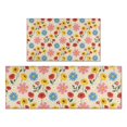 thumbnail image 1 of Pioneer Flower Floral Print Pattern Kitchen Rugs Sets Of 2, Anti Fatigue Non Slip Washable Floor Mats for Kitchen Sink Laundry, 17X30 Inch + 17X47 Inch, 1 of 6