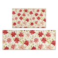 thumbnail image 1 of Pioneer Flower Floral Print Pattern Kitchen Rugs Sets Of 2, Anti Fatigue Non Slip Washable Floor Mats for Kitchen Sink Laundry, 17X30 Inch + 17X47 Inch, 1 of 6
