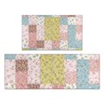 thumbnail image 1 of Pioneer Flower Floral Print Pattern Kitchen Rugs Sets Of 2, Anti Fatigue Non Slip Washable Floor Mats for Kitchen Sink Laundry, 17X30 Inch + 17X47 Inch, 1 of 6