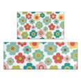 thumbnail image 1 of Pioneer Flower Floral Print Pattern Kitchen Rugs Sets Of 2, Anti Fatigue Non Slip Washable Floor Mats for Kitchen Sink Laundry, 17X30 Inch + 17X47 Inch, 1 of 6