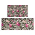 thumbnail image 1 of Pioneer Flower Floral Print Pattern Kitchen Rugs Sets Of 2, Anti Fatigue Non Slip Washable Floor Mats for Kitchen Sink Laundry, 17X30 Inch + 17X47 Inch, 1 of 6