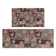 thumbnail image 1 of Pioneer Flower Floral Print Pattern Kitchen Rugs Sets Of 2, Anti Fatigue Non Slip Washable Floor Mats for Kitchen Sink Laundry, 17X30 Inch + 17X47 Inch, 1 of 6