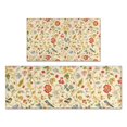 thumbnail image 1 of Pioneer Flower Floral Print Pattern Kitchen Rugs Sets Of 2, Anti Fatigue Non Slip Washable Floor Mats for Kitchen Sink Laundry, 17X30 Inch + 17X47 Inch, 1 of 6