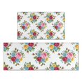 thumbnail image 1 of Pioneer Flower Floral Print Pattern Kitchen Rugs Sets Of 2, Anti Fatigue Non Slip Washable Floor Mats for Kitchen Sink Laundry, 17X30 Inch + 17X47 Inch, 1 of 6