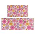 thumbnail image 1 of Pioneer Flower Floral Print Pattern Kitchen Rugs Sets Of 2, Anti Fatigue Non Slip Washable Floor Mats for Kitchen Sink Laundry, 17X30 Inch + 17X47 Inch, 1 of 6