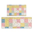 thumbnail image 1 of Pioneer Flower Floral Print Pattern Kitchen Rugs Sets Of 2, Anti Fatigue Non Slip Washable Floor Mats for Kitchen Sink Laundry, 17X30 Inch + 17X47 Inch, 1 of 6