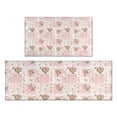 thumbnail image 1 of Pioneer Flower Floral Print Pattern Kitchen Rugs Sets Of 2, Anti Fatigue Non Slip Washable Floor Mats for Kitchen Sink Laundry, 17X30 Inch + 17X47 Inch, 1 of 6