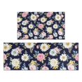 thumbnail image 1 of Pioneer Flower Floral Print Pattern Kitchen Rugs Sets Of 2, Anti Fatigue Non Slip Washable Floor Mats for Kitchen Sink Laundry, 17X30 Inch + 17X47 Inch, 1 of 6
