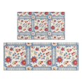 thumbnail image 1 of Pioneer Flower Floral Print Pattern Kitchen Rugs Sets Of 2, Anti Fatigue Non Slip Washable Floor Mats for Kitchen Sink Laundry, 17X30 Inch + 17X47 Inch, 1 of 6