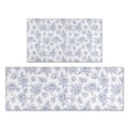 thumbnail image 1 of Pioneer Flower Floral Print Pattern Kitchen Rugs Sets Of 2, Anti Fatigue Non Slip Washable Floor Mats for Kitchen Sink Laundry, 17X30 Inch + 17X47 Inch, 1 of 6