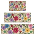 thumbnail image 1 of Pioneer Flower Floral Print Pattern Kitchen Rugs Sets Of 3,Kitchen Runner Rugs Non Skid Washable,Decorative Kitchen Floor Mats for Kitchen,Sink,Laundry,17"x30"+ 17"x47" + 17"x59", 1 of 6