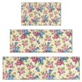 thumbnail image 1 of Pioneer Flower Floral Print Pattern Kitchen Rugs Sets Of 3,Kitchen Runner Rugs Non Skid Washable,Decorative Kitchen Floor Mats for Kitchen,Sink,Laundry,17"x30"+ 17"x47" + 17"x59", 1 of 6