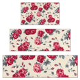 thumbnail image 1 of Pioneer Flower Floral Print Pattern Kitchen Rugs Sets Of 3,Kitchen Runner Rugs Non Skid Washable,Decorative Kitchen Floor Mats for Kitchen,Sink,Laundry,17"x30"+ 17"x47" + 17"x59", 1 of 6