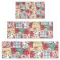 thumbnail image 1 of Pioneer Flower Floral Print Pattern Kitchen Rugs Sets Of 3,Kitchen Runner Rugs Non Skid Washable,Decorative Kitchen Floor Mats for Kitchen,Sink,Laundry,17"x30"+ 17"x47" + 17"x59", 1 of 6