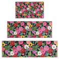 thumbnail image 1 of Pioneer Flower Floral Print Pattern Kitchen Rugs Sets Of 3,Kitchen Runner Rugs Non Skid Washable,Decorative Kitchen Floor Mats for Kitchen,Sink,Laundry,17"x30"+ 17"x47" + 17"x59", 1 of 6