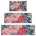 thumbnail image 1 of Pioneer Flower Floral Print Pattern Kitchen Rugs Sets Of 3,Kitchen Runner Rugs Non Skid Washable,Decorative Kitchen Floor Mats for Kitchen,Sink,Laundry,17"x30"+ 17"x47" + 17"x59", 1 of 6