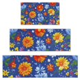 thumbnail image 1 of Pioneer Flower Floral Print Pattern Kitchen Rugs Sets Of 3,Kitchen Runner Rugs Non Skid Washable,Decorative Kitchen Floor Mats for Kitchen,Sink,Laundry,17"x30"+ 17"x47" + 17"x59", 1 of 6
