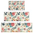 thumbnail image 1 of Pioneer Flower Floral Print Pattern Kitchen Rugs Sets Of 3,Kitchen Runner Rugs Non Skid Washable,Decorative Kitchen Floor Mats for Kitchen,Sink,Laundry,17"x30"+ 17"x47" + 17"x59", 1 of 6