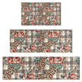 thumbnail image 1 of Pioneer Flower Floral Print Pattern Kitchen Rugs Sets Of 3,Kitchen Runner Rugs Non Skid Washable,Decorative Kitchen Floor Mats for Kitchen,Sink,Laundry,17"x30"+ 17"x47" + 17"x59", 1 of 6