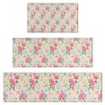 thumbnail image 1 of Pioneer Flower Floral Print Pattern Kitchen Rugs Sets Of 3,Kitchen Runner Rugs Non Skid Washable,Decorative Kitchen Floor Mats for Kitchen,Sink,Laundry,17"x30"+ 17"x47" + 17"x59", 1 of 6