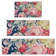 thumbnail image 1 of Pioneer Flower Floral Print Pattern Kitchen Rugs Sets Of 3,Kitchen Runner Rugs Non Skid Washable,Decorative Kitchen Floor Mats for Kitchen,Sink,Laundry,17"x30"+ 17"x47" + 17"x59", 1 of 6