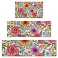thumbnail image 1 of Pioneer Flower Floral Print Pattern Kitchen Rugs Sets Of 3,Kitchen Runner Rugs Non Skid Washable,Decorative Kitchen Floor Mats for Kitchen,Sink,Laundry,17"x30"+ 17"x47" + 17"x59", 1 of 6
