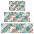 thumbnail image 1 of Pioneer Flower Floral Print Pattern Kitchen Rugs Sets Of 3,Kitchen Runner Rugs Non Skid Washable,Decorative Kitchen Floor Mats for Kitchen,Sink,Laundry,17"x30"+ 17"x47" + 17"x59", 1 of 6