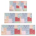 thumbnail image 1 of Pioneer Flower Floral Print Pattern Kitchen Rugs Sets Of 3,Kitchen Runner Rugs Non Skid Washable,Decorative Kitchen Floor Mats for Kitchen,Sink,Laundry,17"x30"+ 17"x47" + 17"x59", 1 of 6