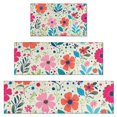 thumbnail image 1 of Pioneer Flower Floral Print Pattern Kitchen Rugs Sets Of 3,Kitchen Runner Rugs Non Skid Washable,Decorative Kitchen Floor Mats for Kitchen,Sink,Laundry,17"x30"+ 17"x47" + 17"x59", 1 of 6