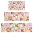 thumbnail image 1 of Pioneer Flower Floral Print Pattern Kitchen Rugs Sets Of 3,Kitchen Runner Rugs Non Skid Washable,Decorative Kitchen Floor Mats for Kitchen,Sink,Laundry,17"x30"+ 17"x47" + 17"x59", 1 of 6