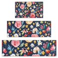 thumbnail image 1 of Pioneer Flower Floral Print Pattern Kitchen Rugs Sets Of 3,Kitchen Runner Rugs Non Skid Washable,Decorative Kitchen Floor Mats for Kitchen,Sink,Laundry,17"x30"+ 17"x47" + 17"x59", 1 of 6
