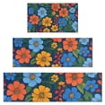 thumbnail image 1 of Pioneer Flower Floral Print Pattern Kitchen Rugs Sets Of 3,Kitchen Runner Rugs Non Skid Washable,Decorative Kitchen Floor Mats for Kitchen,Sink,Laundry,17"x30"+ 17"x47" + 17"x59", 1 of 6