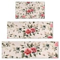 thumbnail image 1 of Pioneer Flower Floral Print Pattern Kitchen Rugs Sets Of 3,Kitchen Runner Rugs Non Skid Washable,Decorative Kitchen Floor Mats for Kitchen,Sink,Laundry,17"x30"+ 17"x47" + 17"x59", 1 of 6