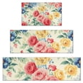 thumbnail image 1 of Pioneer Flower Floral Print Pattern Kitchen Rugs Sets Of 3,Kitchen Runner Rugs Non Skid Washable,Decorative Kitchen Floor Mats for Kitchen,Sink,Laundry,17"x30"+ 17"x47" + 17"x59", 1 of 6