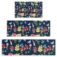 thumbnail image 1 of Pioneer Flower Floral Print Pattern Kitchen Rugs Sets Of 3,Kitchen Runner Rugs Non Skid Washable,Decorative Kitchen Floor Mats for Kitchen,Sink,Laundry,17"x30"+ 17"x47" + 17"x59", 1 of 6