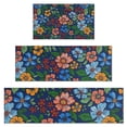thumbnail image 1 of Pioneer Flower Floral Print Pattern Kitchen Rugs Sets Of 3,Kitchen Runner Rugs Non Skid Washable,Decorative Kitchen Floor Mats for Kitchen,Sink,Laundry,17"x30"+ 17"x47" + 17"x59", 1 of 6