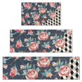 thumbnail image 1 of Pioneer Flower Floral Print Pattern Kitchen Rugs Sets Of 3,Kitchen Runner Rugs Non Skid Washable,Decorative Kitchen Floor Mats for Kitchen,Sink,Laundry,17"x30"+ 17"x47" + 17"x59", 1 of 6