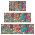 thumbnail image 1 of Pioneer Flower Floral Print Pattern Kitchen Rugs Sets Of 3,Kitchen Runner Rugs Non Skid Washable,Decorative Kitchen Floor Mats for Kitchen,Sink,Laundry,17"x30"+ 17"x47" + 17"x59", 1 of 6