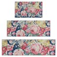 thumbnail image 1 of Pioneer Flower Floral Print Pattern Kitchen Rugs Sets Of 3,Kitchen Runner Rugs Non Skid Washable,Decorative Kitchen Floor Mats for Kitchen,Sink,Laundry,17"x30"+ 17"x47" + 17"x59", 1 of 6