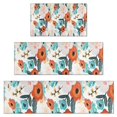 thumbnail image 1 of Pioneer Flower Floral Print Pattern Kitchen Rugs Sets Of 3,Kitchen Runner Rugs Non Skid Washable,Decorative Kitchen Floor Mats for Kitchen,Sink,Laundry,17"x30"+ 17"x47" + 17"x59", 1 of 6